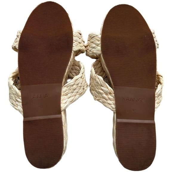 Kaanas Women’s Inagua Crisscross Raffia Flatform Sandals Size 9 - Picture 4 of 6